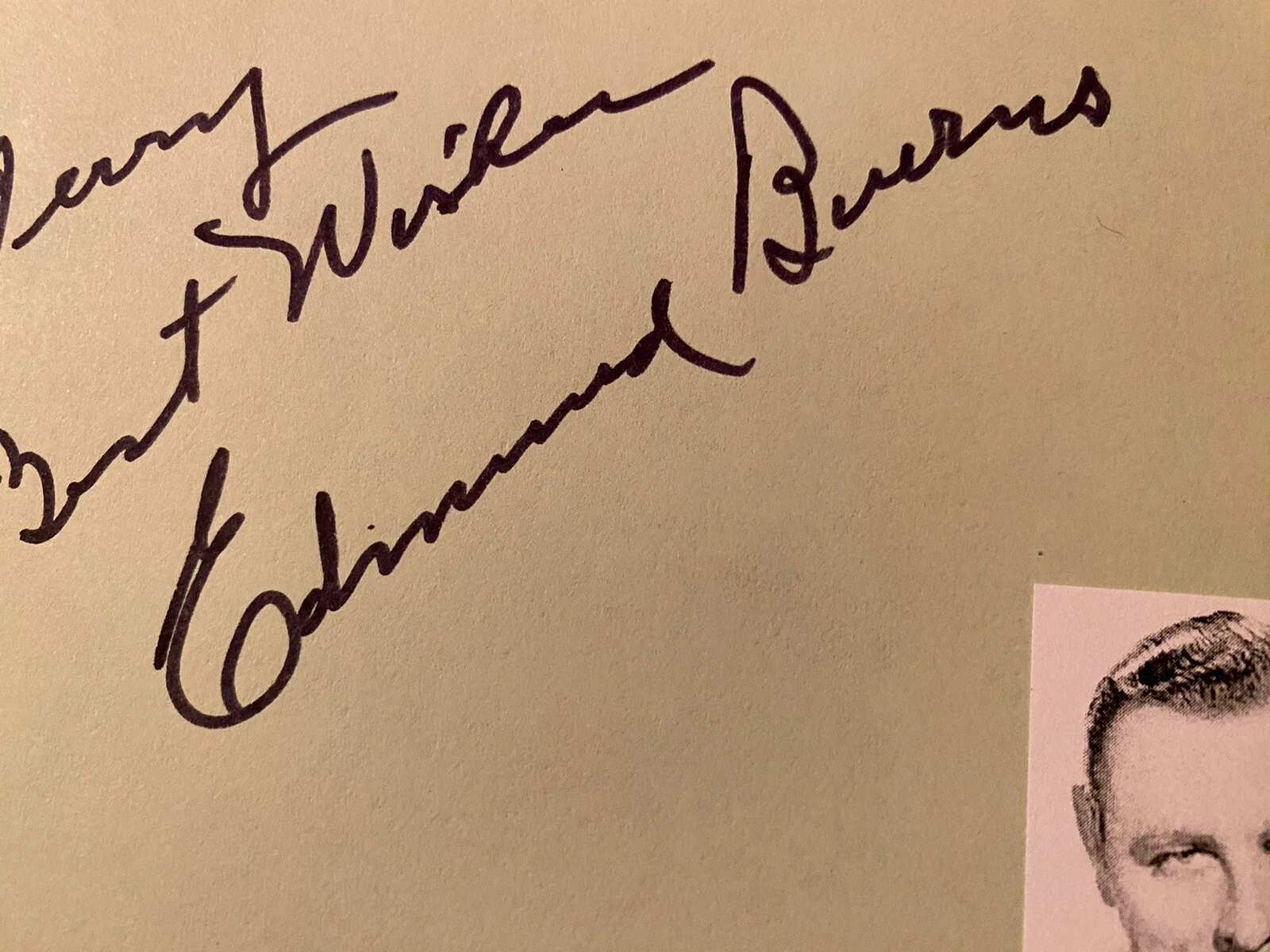 Edmund Burns — Edmund Burns Signed Autographed Card With COA It Happened One Night Cleopatra, image 2