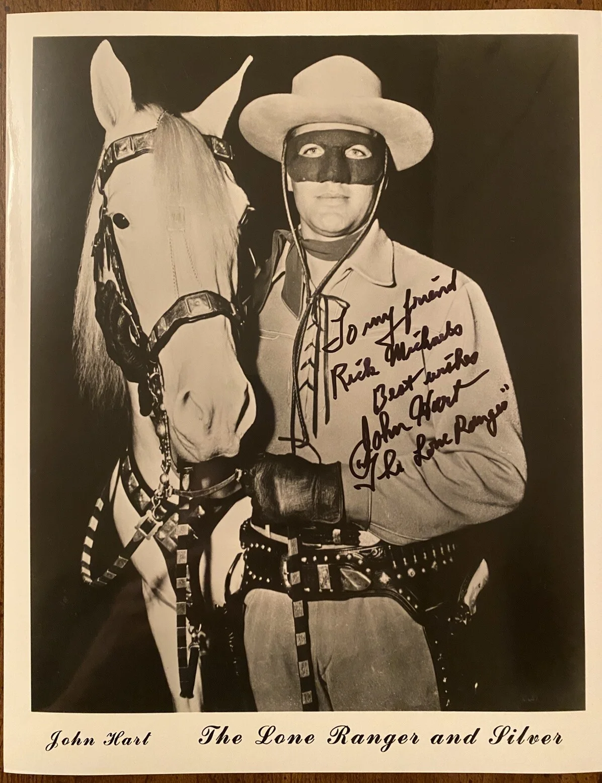 John Hart — John Hart Signed Autographed Photo With COA The Lone Ranger Rawhide I Love Lucy