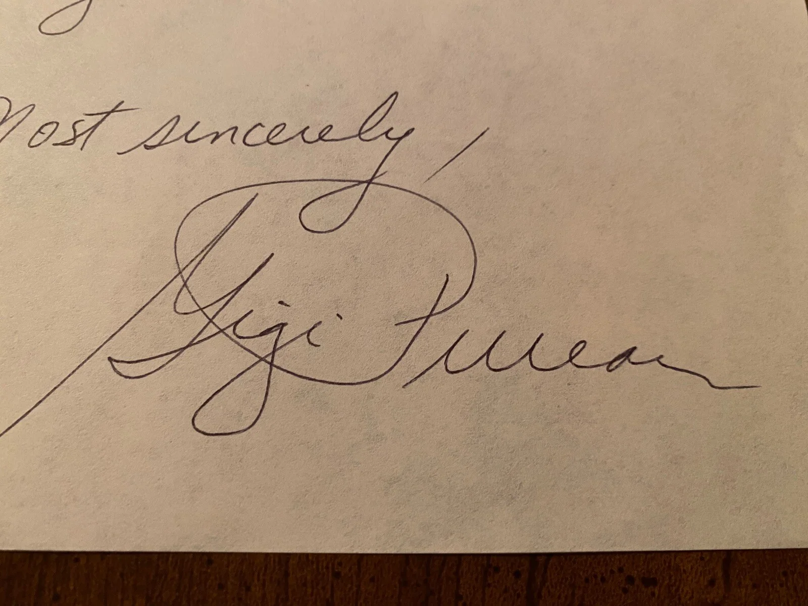 Gigi Perreau — Gigi Perreau Signed Autographed Handwritten Letter With COA Advice Students, image 3