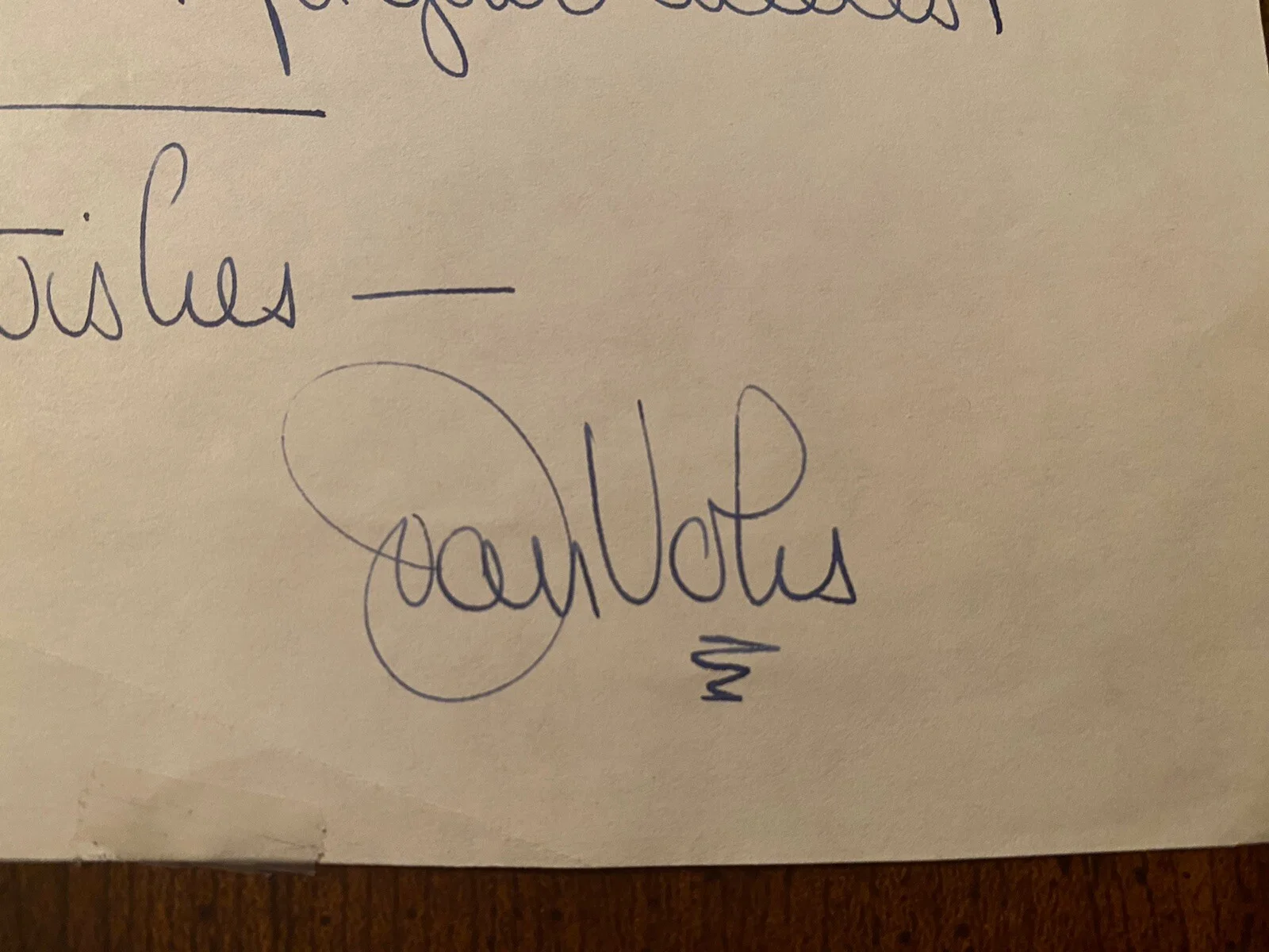 Joan Vohs — Joan Vohs Signed Autographed Note With COA Sabrina Royal Wedding My Three Sons, image 2