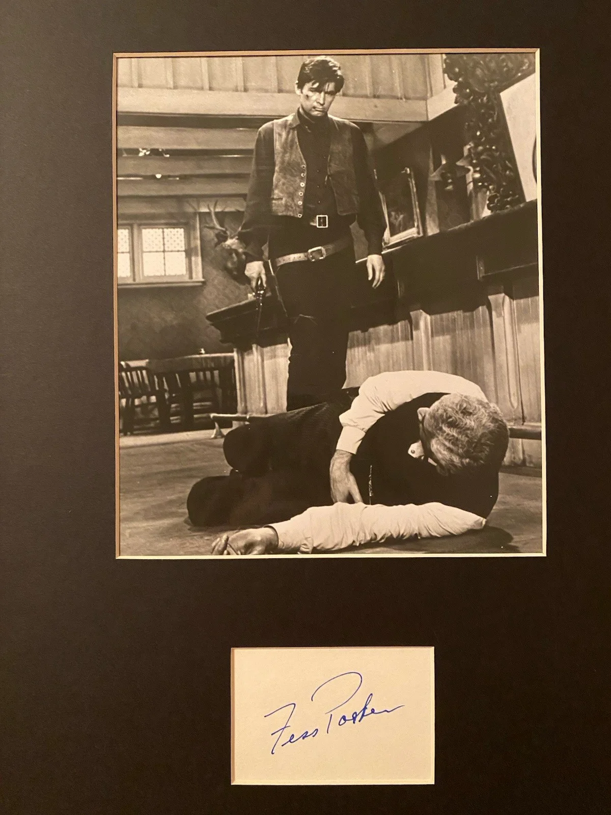 Fess Parker — Fess Parker Signed Autographed 11x14 Photo Index Matted With COA The Jayhawkers