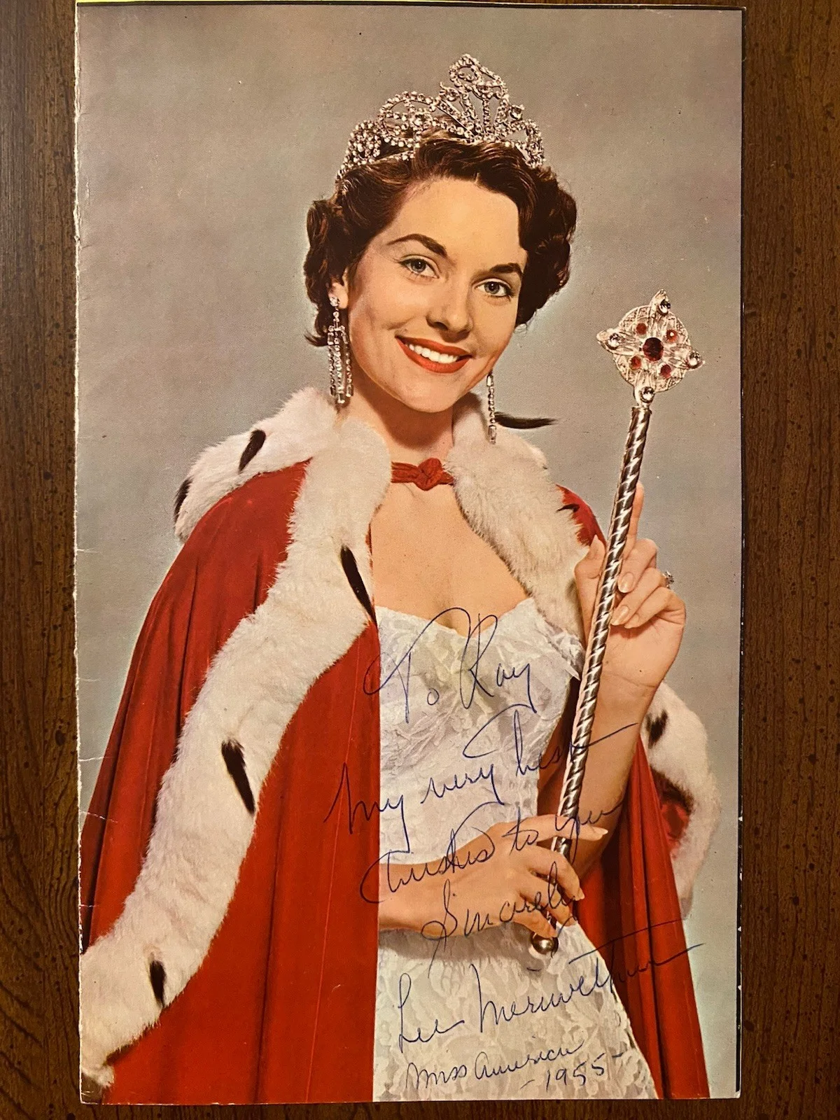 Lee Meriwether — Lee Meriwether Signed Vintage Color Photo With COA Miss America 1955 Batman 66