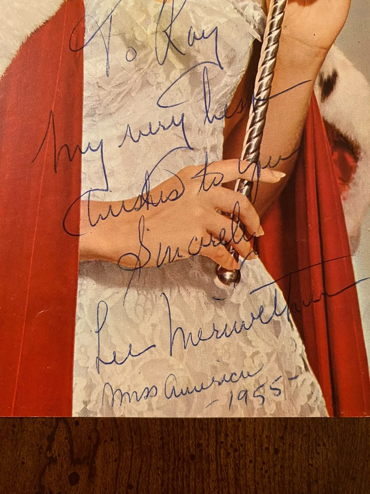 Lee Meriwether — Lee Meriwether Signed Vintage Color Photo With COA Miss America 1955 Batman 66, image 2