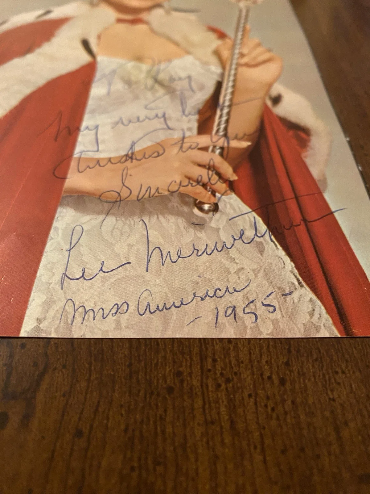 Lee Meriwether — Lee Meriwether Signed Vintage Color Photo With COA Miss America 1955 Batman 66, image 3