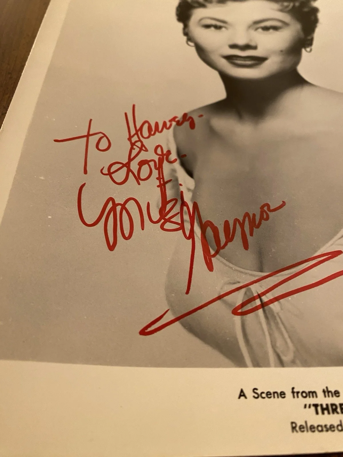 Mitzi Gaynor — Mitzi Gaynor Signed Autographed Photo With COA Three Young Texans South Pacific, изображение 3