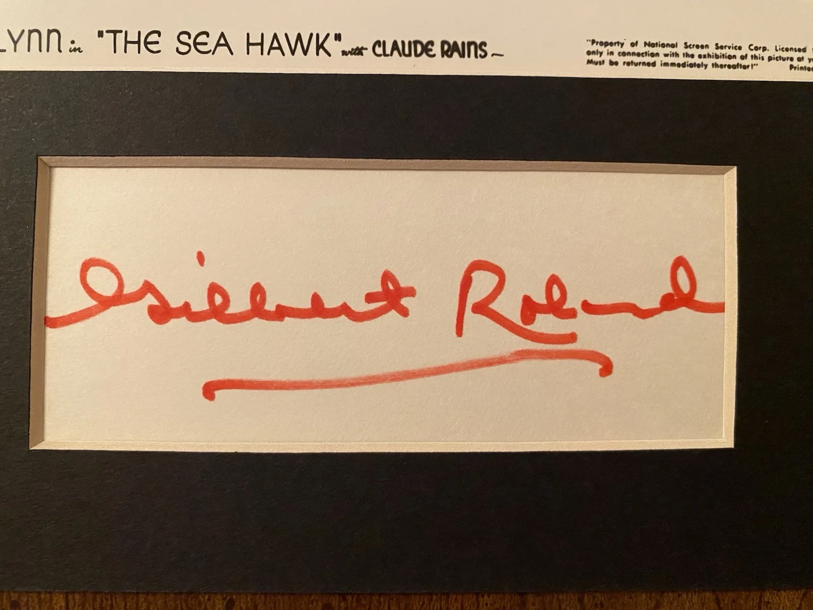 Gilbert Roland — Gilbert Roland Signed Autographed Matted 11x14 Photo Index The Sea Hawk With COA, image 2