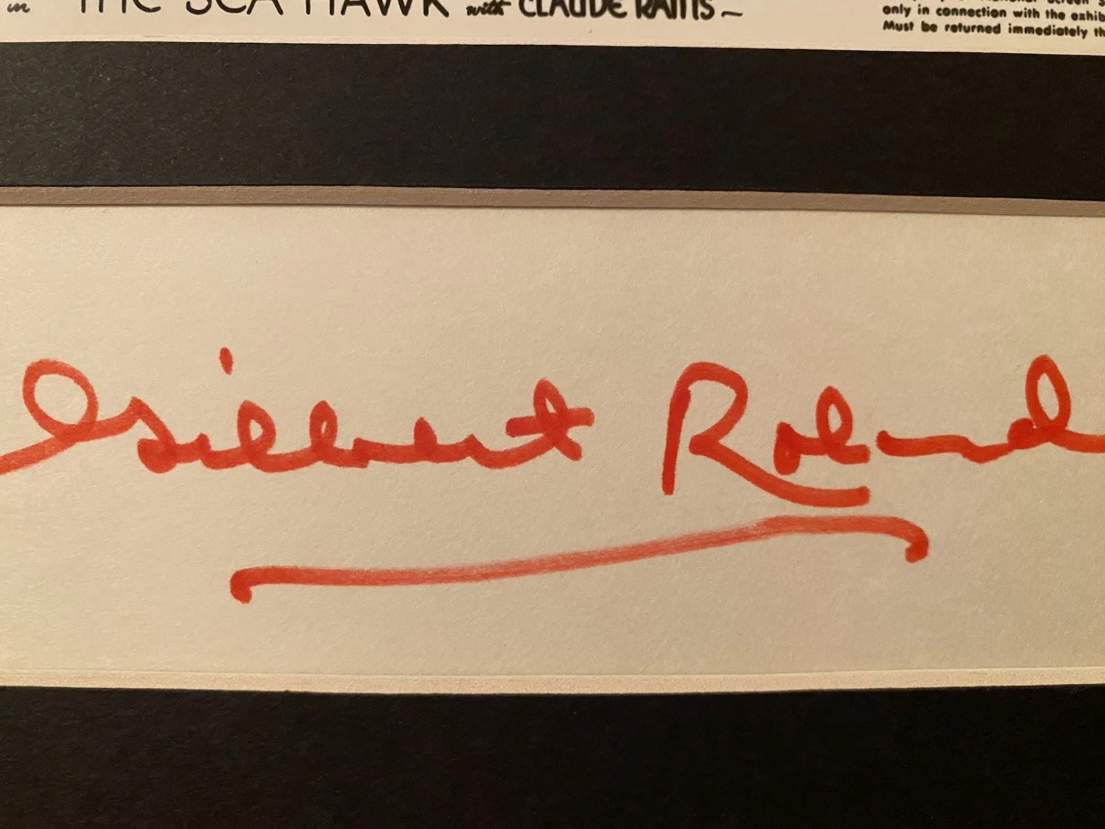 Gilbert Roland — Gilbert Roland Signed Autographed Matted 11x14 Photo Index The Sea Hawk With COA, image 3
