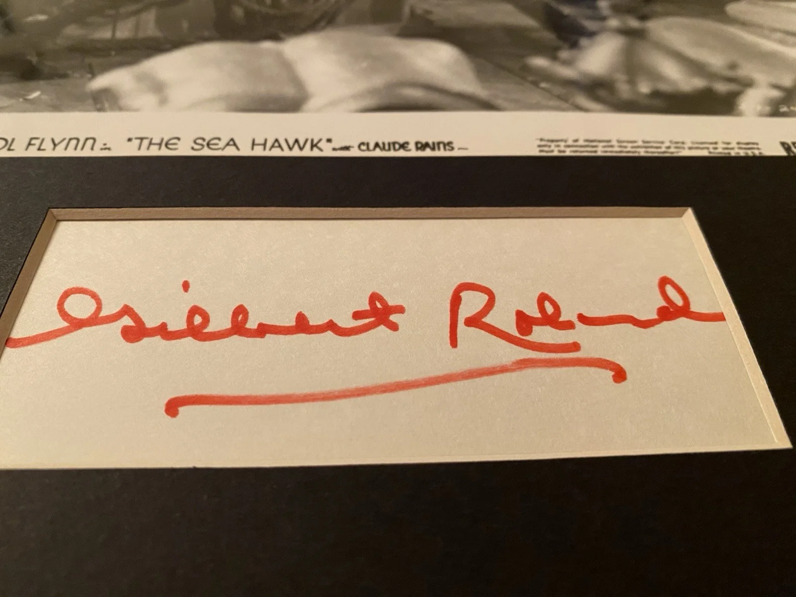 Gilbert Roland — Gilbert Roland Signed Autographed Matted 11x14 Photo Index The Sea Hawk With COA, image 4