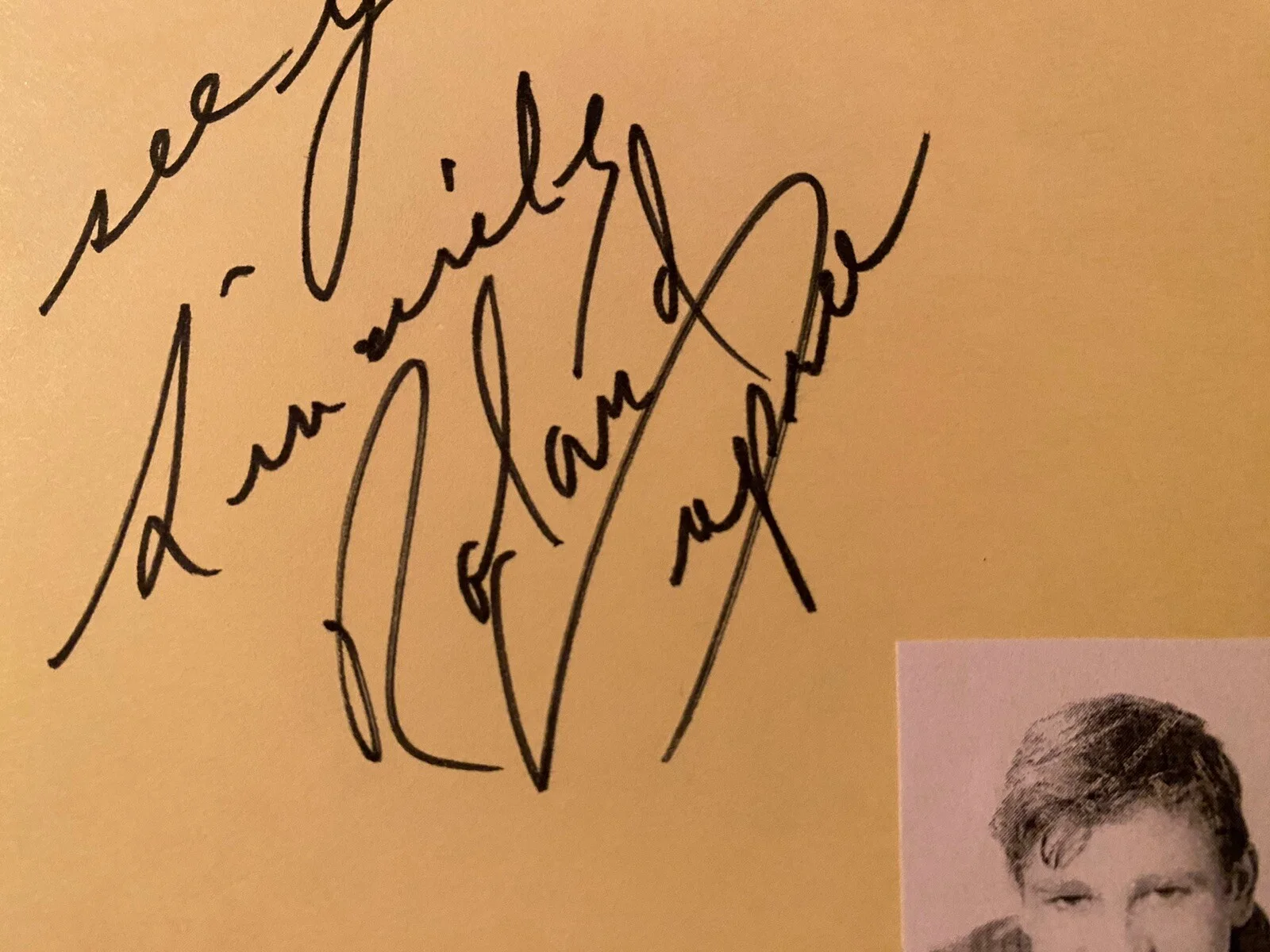 Roland Dupree — Roland Dupree Signed Autographed Card With COA Peter Pan Miss Annie Rooney, изображение 2