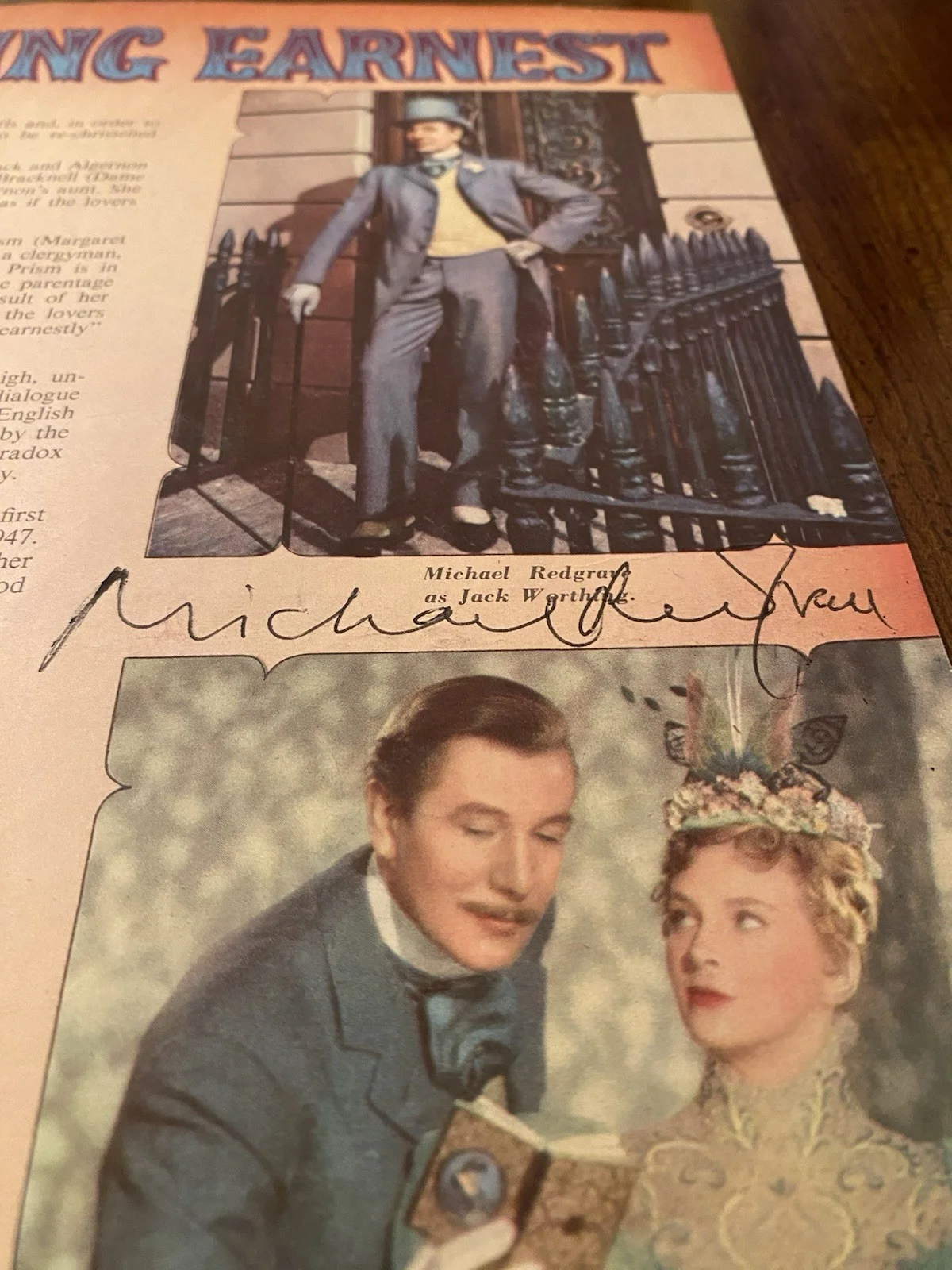 Michael Redgrave — Michael Redgrave Signed Autographed Photo w COA The Importance Of Being Earnest, изображение 3