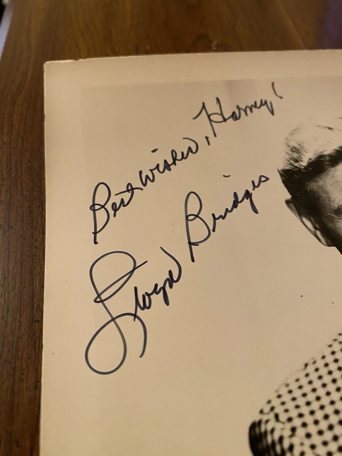 Lloyd Bridges — Lloyd Bridges Signed Autographed Photo With COA Sea Hunt High Noon Etc, изображение 3
