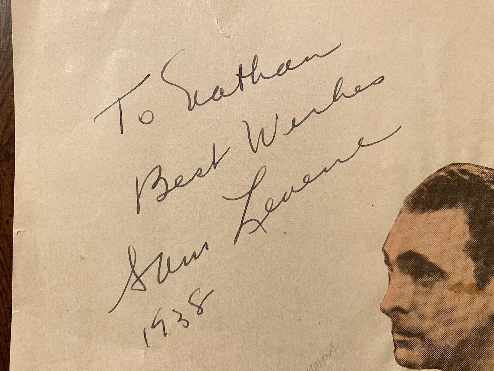 Sam Levene — Sam Levene Signed Autographed Vintage Album Page With COA The Thin Man Crossfire, image 2