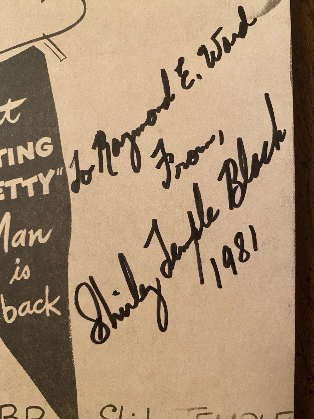 Shirley Temple, Shirley Temple Black — Shirley Temple Black Signed Autographed Ad w COA Mr Belvedere Goes To College, image 2