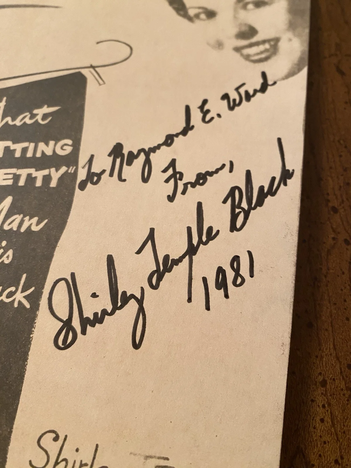 Shirley Temple, Shirley Temple Black — Shirley Temple Black Signed Autographed Ad w COA Mr Belvedere Goes To College, image 3