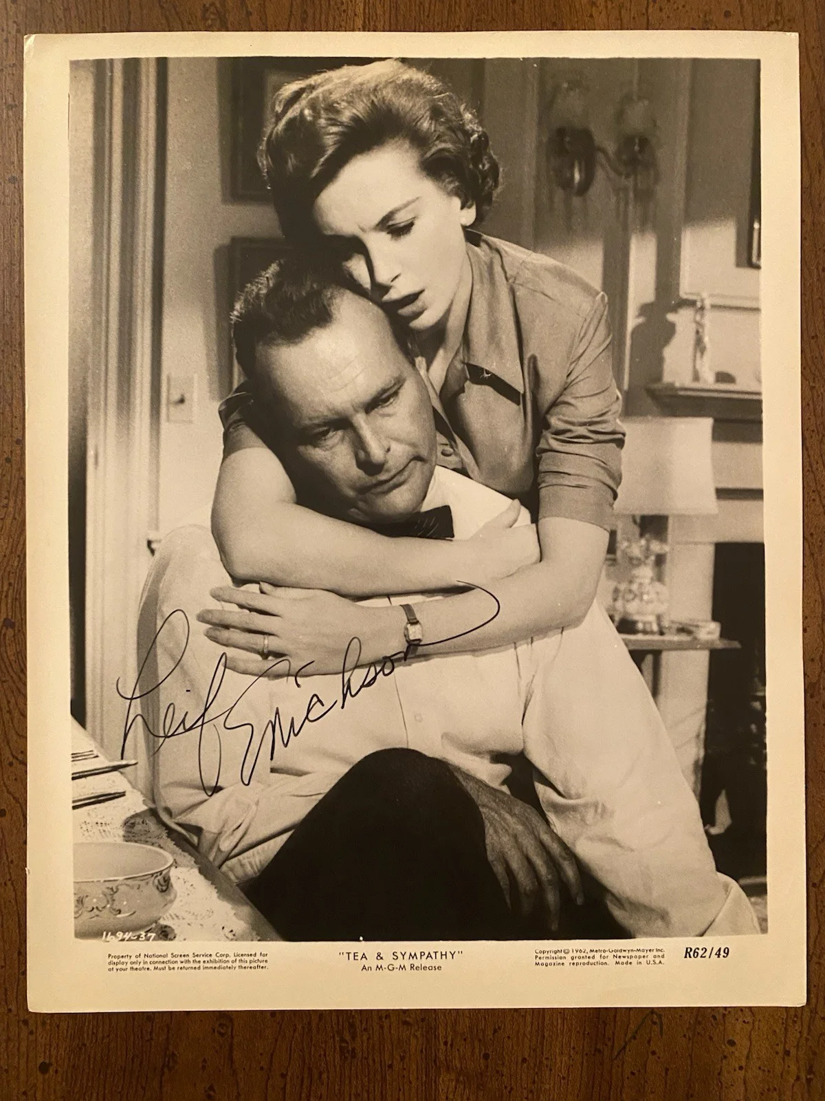 Leif Erickson — Leif Erickson Signed Autographed Vintage 8x10 Photo With COA Tea And Sympathy