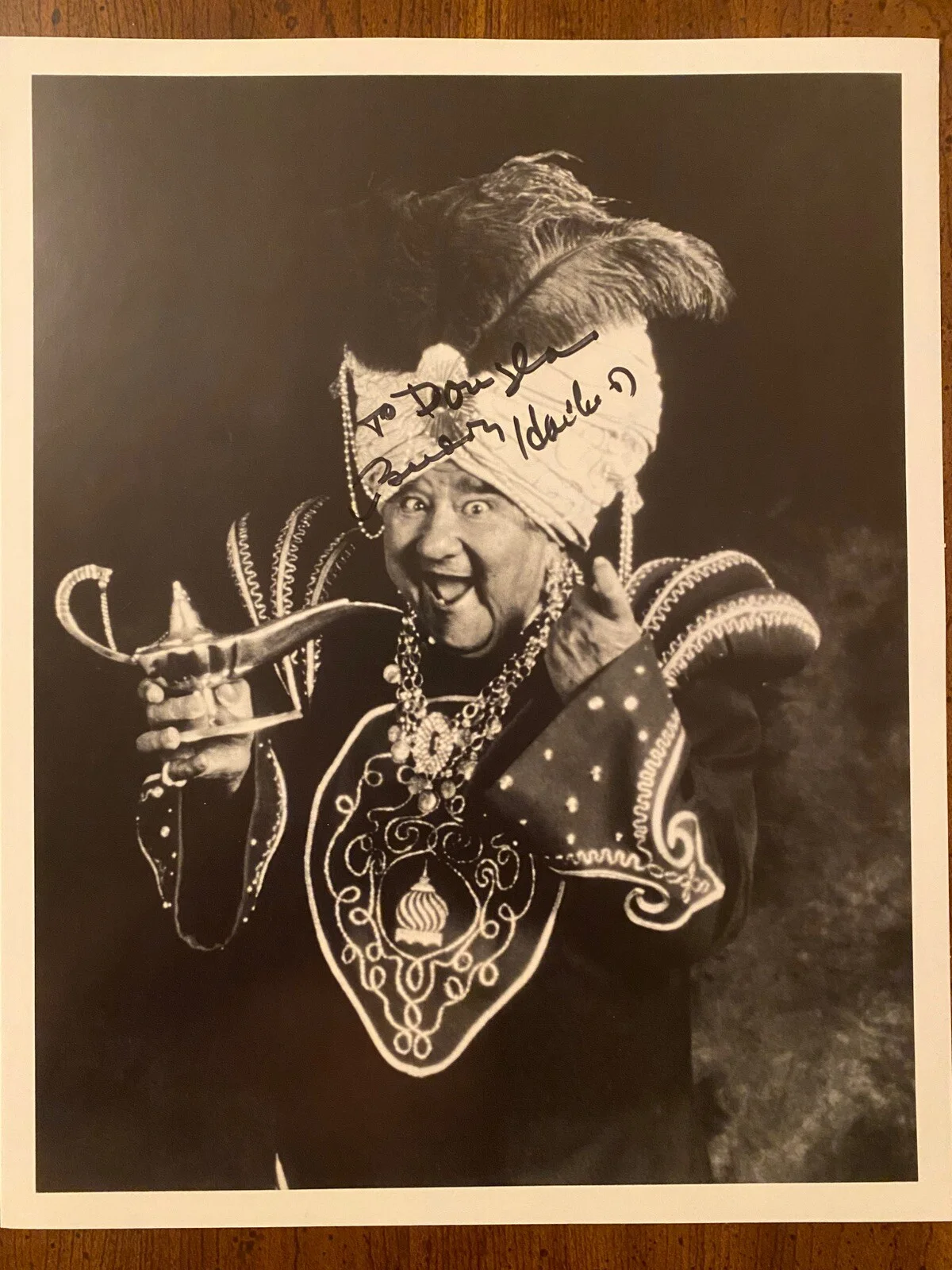 Buddy Hackett — Buddy Hackett Signed Autographed Photo With COA LOA Love Bug The Little Mermaid