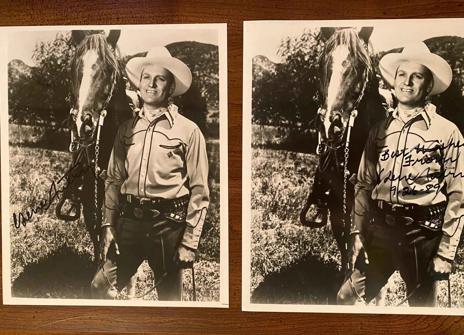 Gene Autry — Gene Autry Signed Autographed Photo Lot Gene Autry Show Rudolph The Red Nosed…..