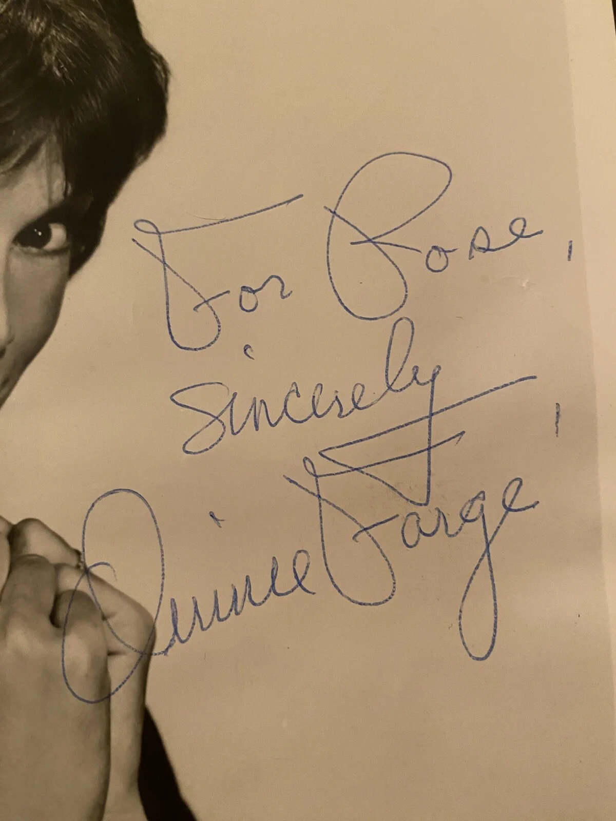 Annie Fargue, Annie Farge — Annie Fargue Farge Signed Autographed Photo With COA Angel Perry Mason Rifleman, изображение 2