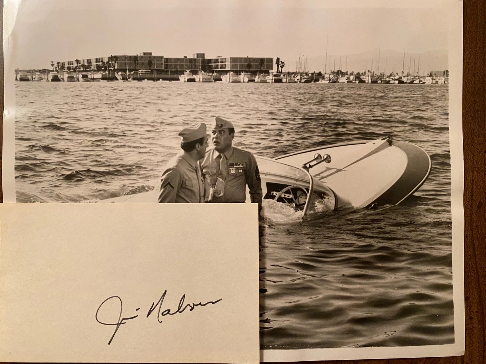 Jim Nabors — Jim Nabors Signed Autographed Index WITH Vintage CBS Photo 1968 Gomer Pyle USMC