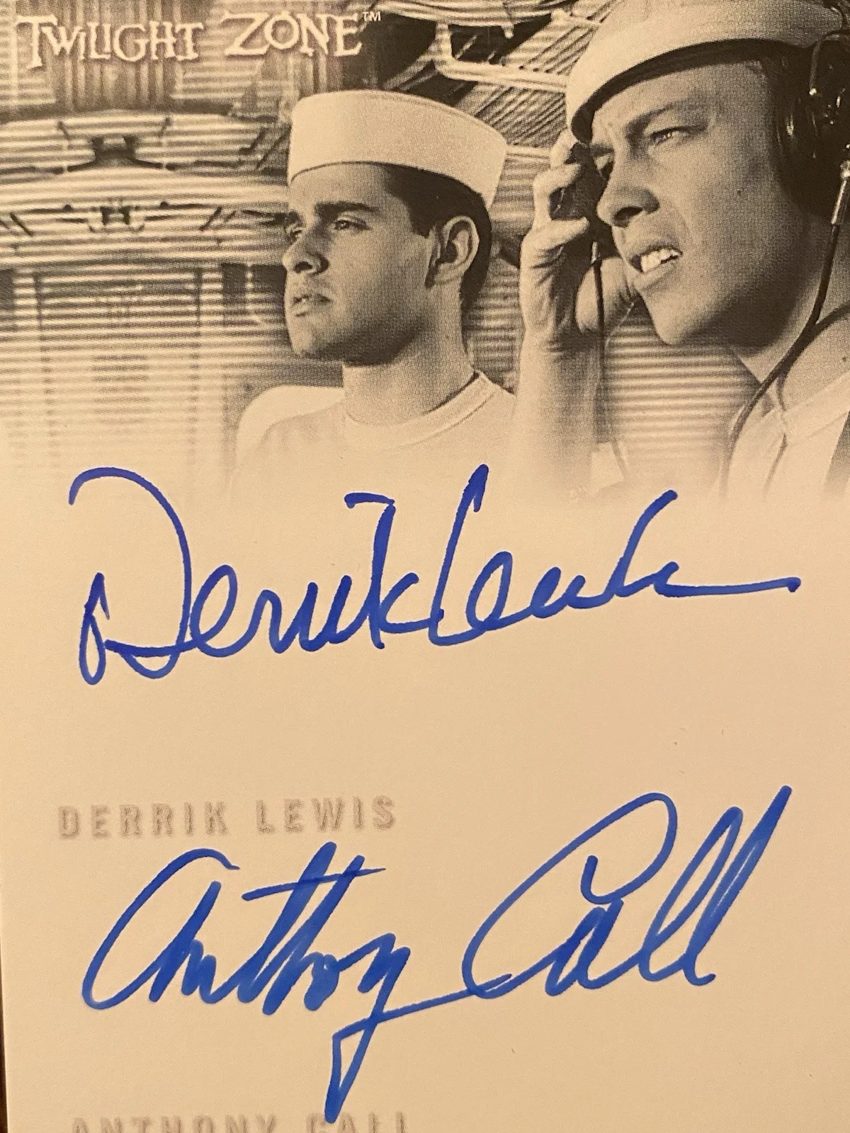 Derrik Lewis, Anthony Call — Derrik Lewis Anthony Call Signed Autograph Twilight Zone Card BOTH Rittenhouse, image 2