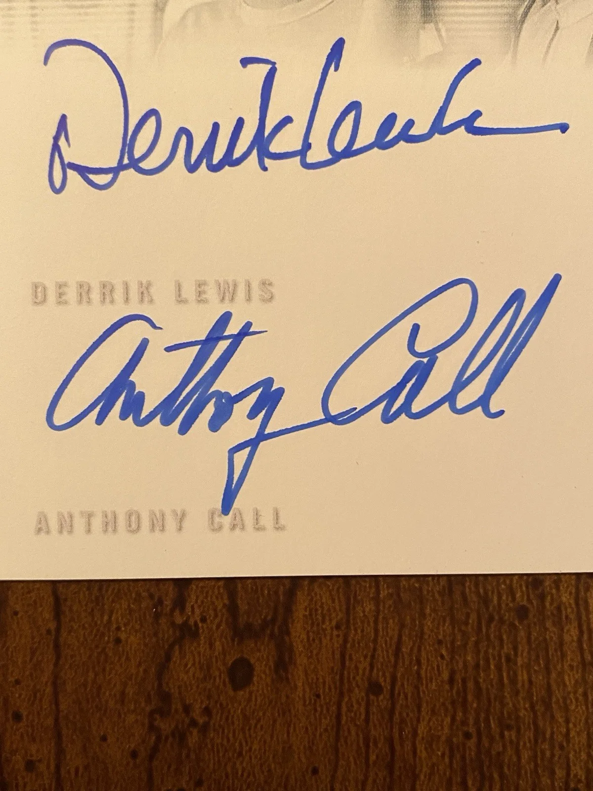 Derrik Lewis, Anthony Call — Derrik Lewis Anthony Call Signed Autograph Twilight Zone Card BOTH Rittenhouse, image 3