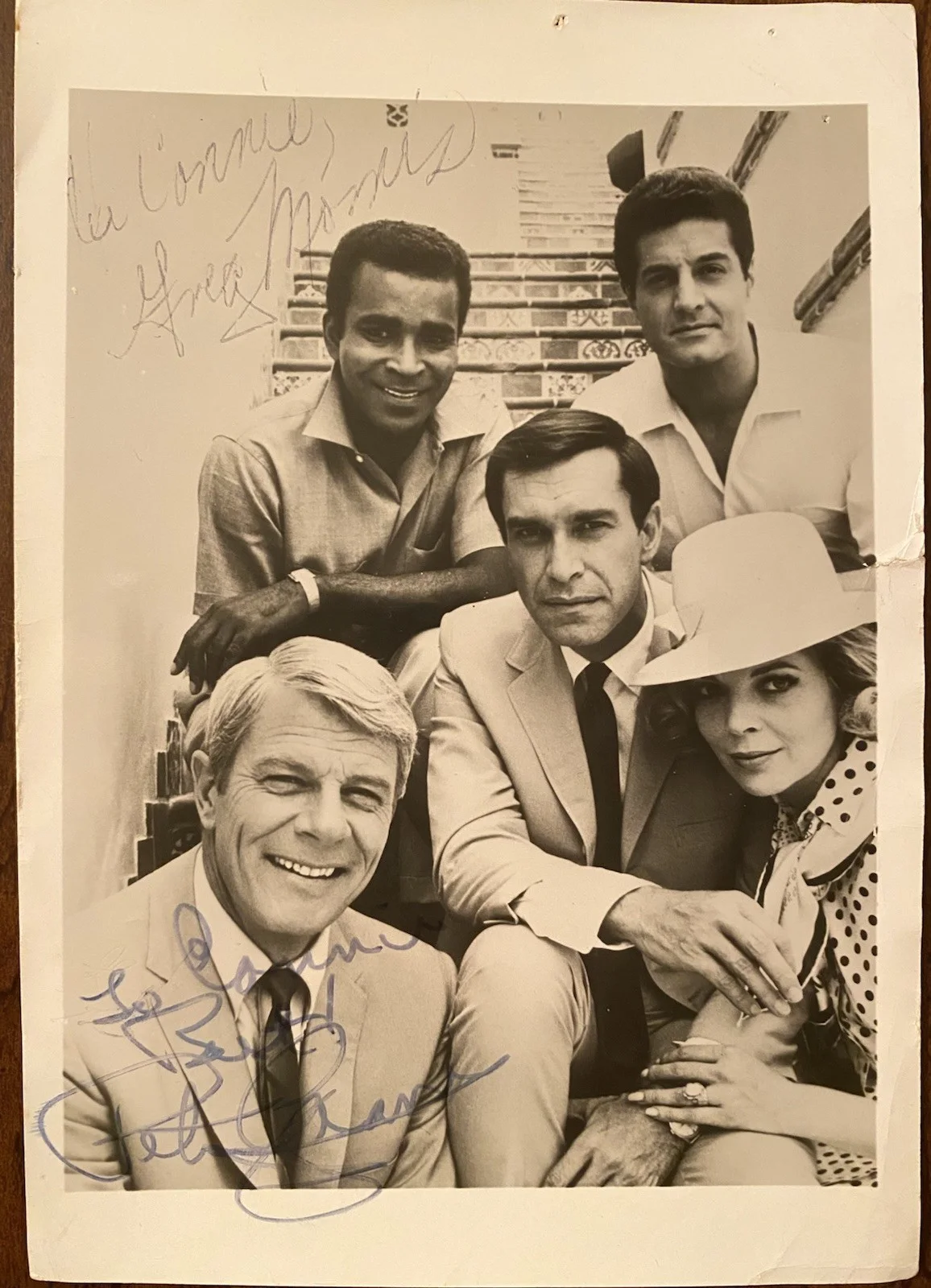 Peter Graves, Greg Morris — Peter Graves Greg Morris Signed Autographed Photo Mission Impossible Beckett BAS