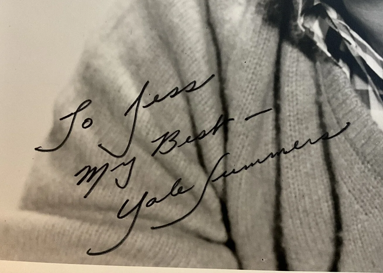 Yale Summers — Yale Summers Signed Autographed 11x14 Photo With COA LOA Daktari Peyton Place, изображение 2