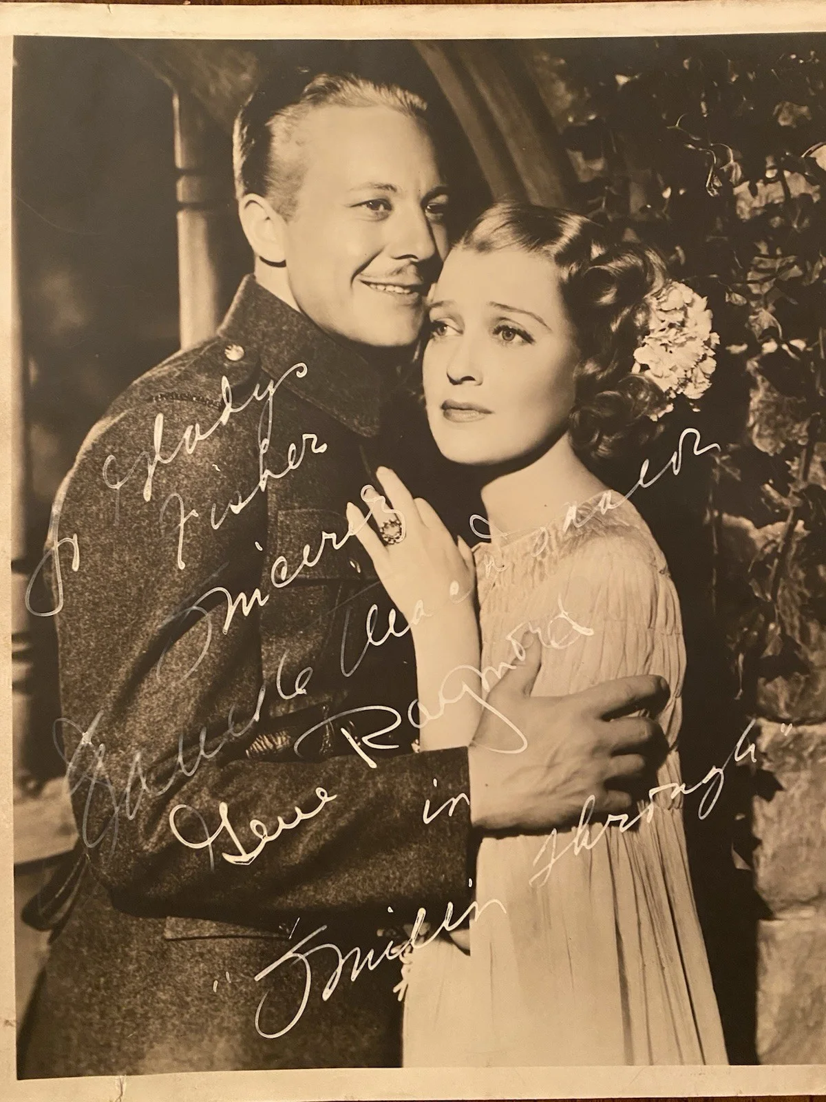 Jeanette Macdonald, Gene Raymond — Jeanette Macdonald Gene Raymond Signed Autographed Photo With COA Smilin Through