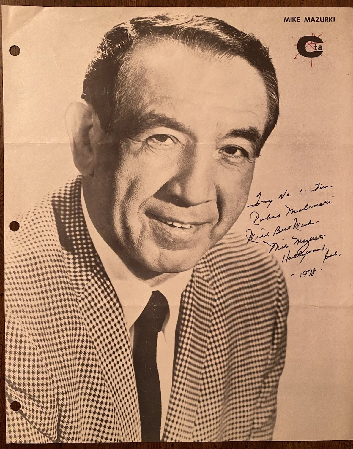 Mike Mazurki — Mike Mazurki Signed Autographed Photo Letter Lot With COA Bonanza Batman 66 Etc, image 2