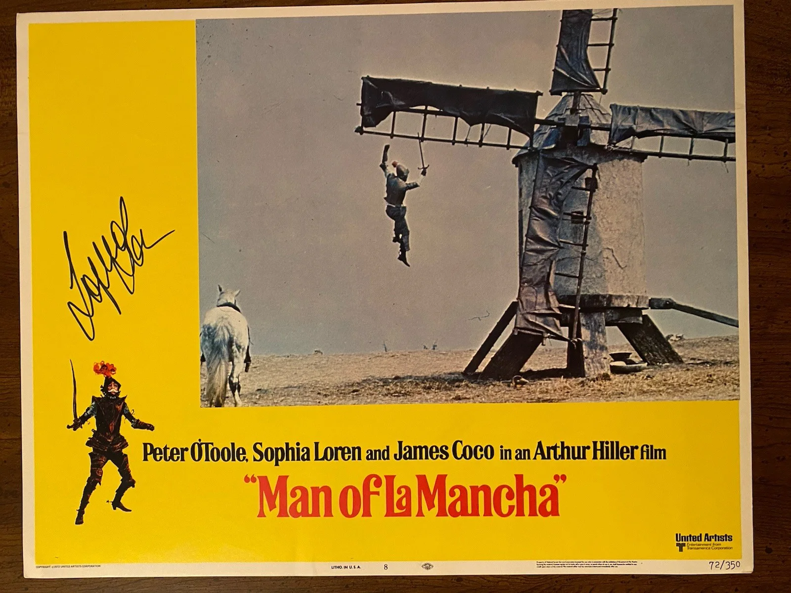 Sophia Loren — Sophia Loren Signed Autographed 14x11 Lobby Card Man Of La Mancha With COA
