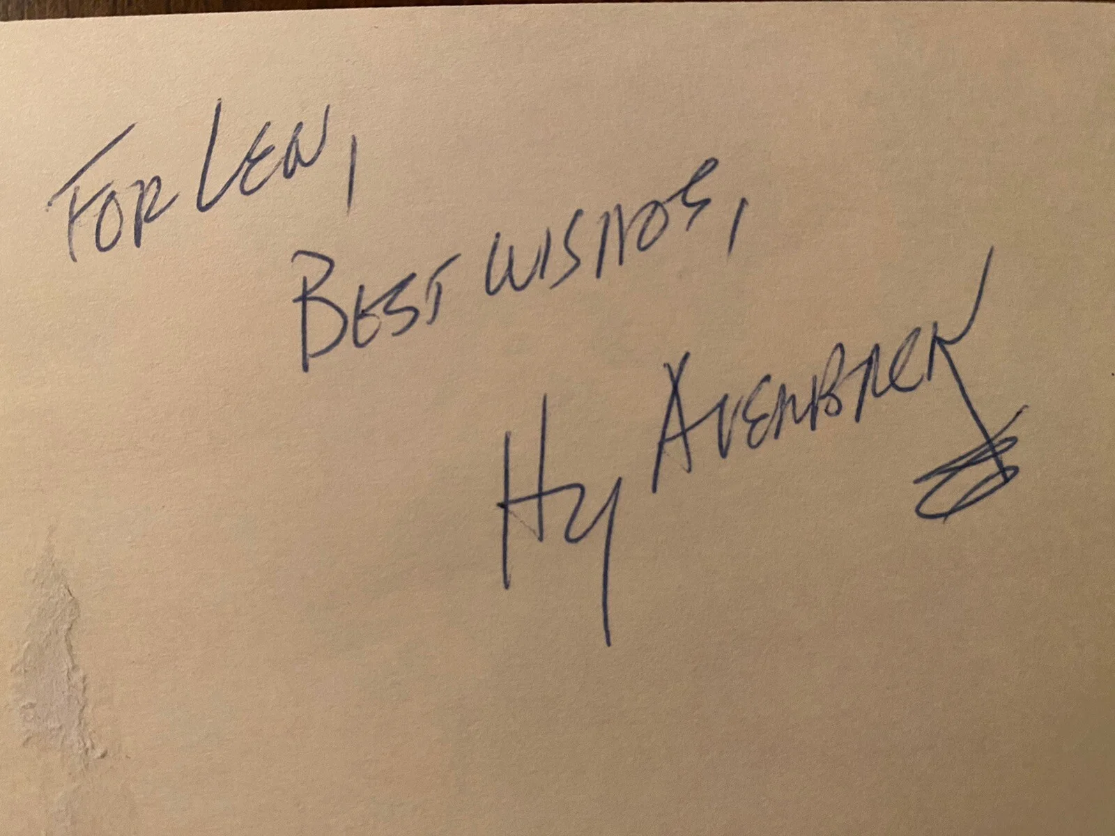Hy Averback — Hy Averback Signed Autographed Card With COA I Love Lucy F Troop MASH Etc, image 2