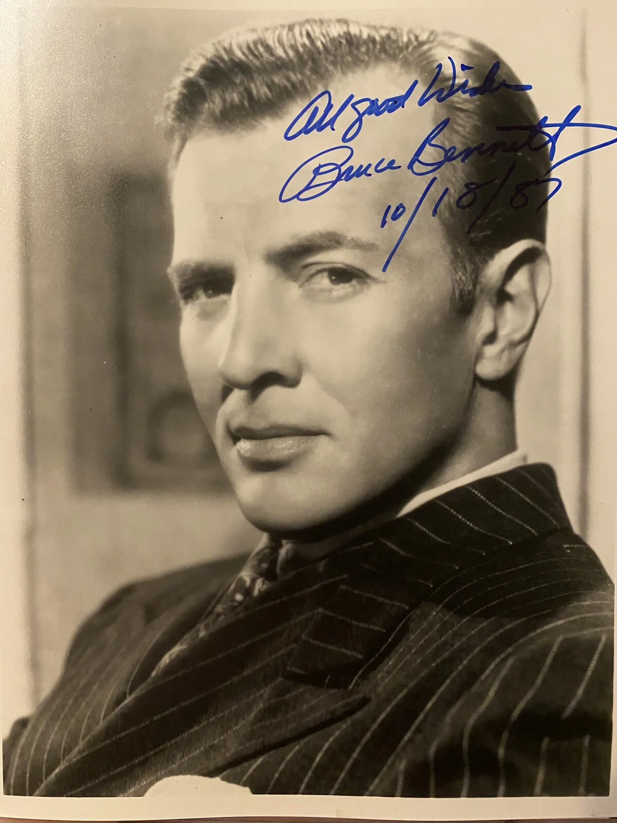 Bruce Bennett — Bruce Bennett Signed Autographed Photo Treasure Of The Sierra Madre Olympian