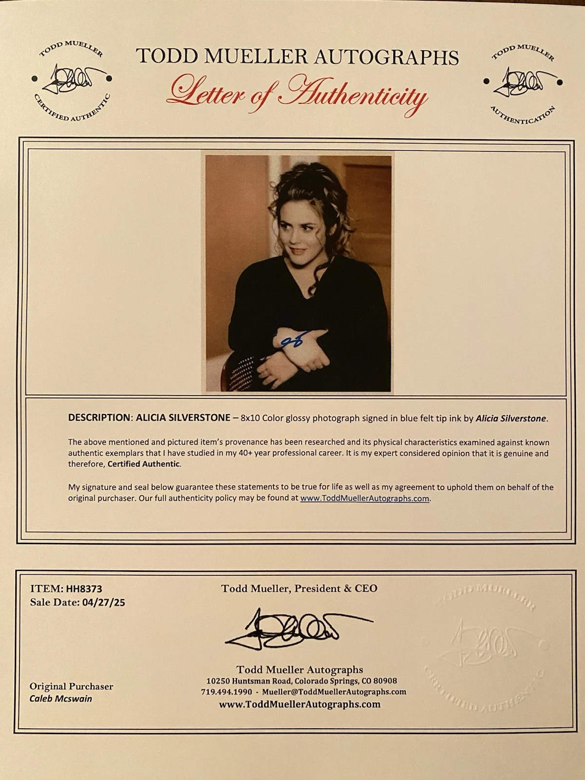 Alicia Silverstone — Alicia Silverstone Signed Autographed Photo With COA Batman And Robin Clueless, изображение 4