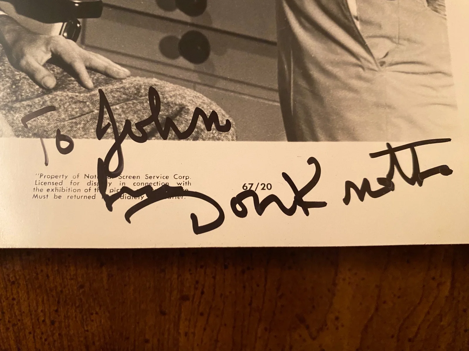 Don Knotts — Don Knotts Signed Autographed Vintage Photo The Reluctant Astronaut In Person, изображение 2