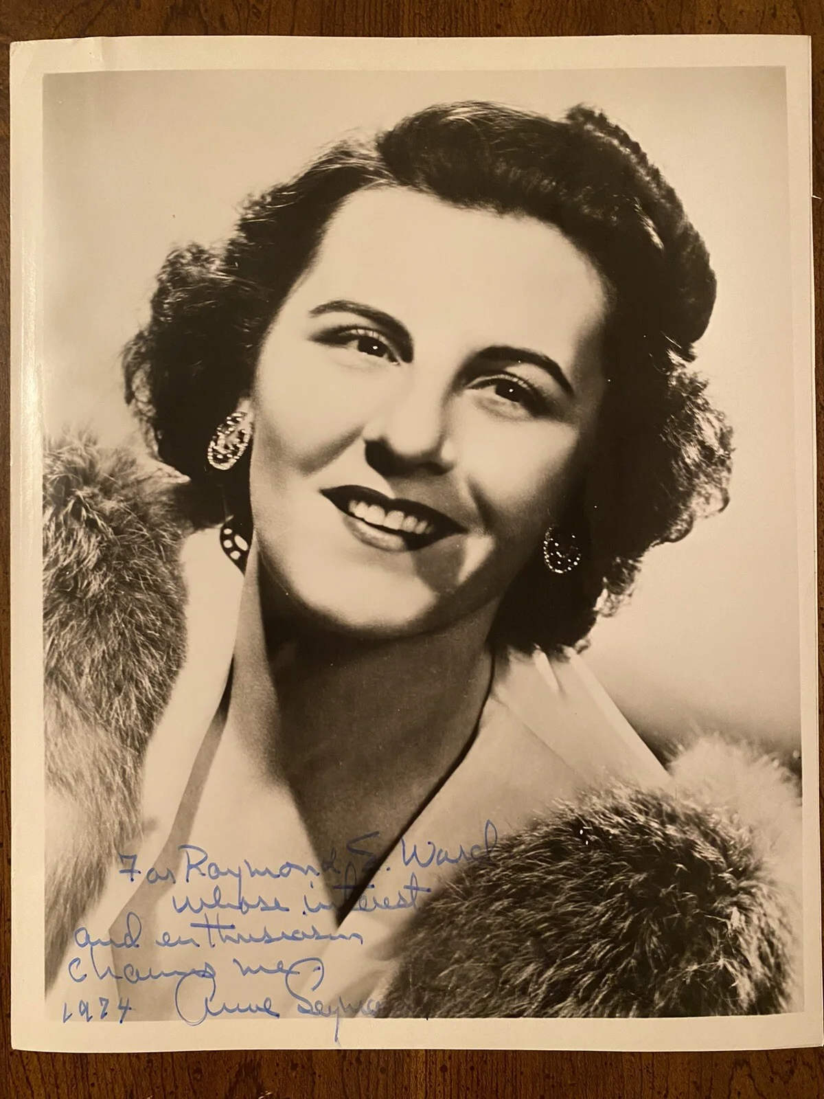 Anne Seymour — Anne Seymour Signed Autographed Vintage Photo With COA Fitzwilly Pollyanna Etc