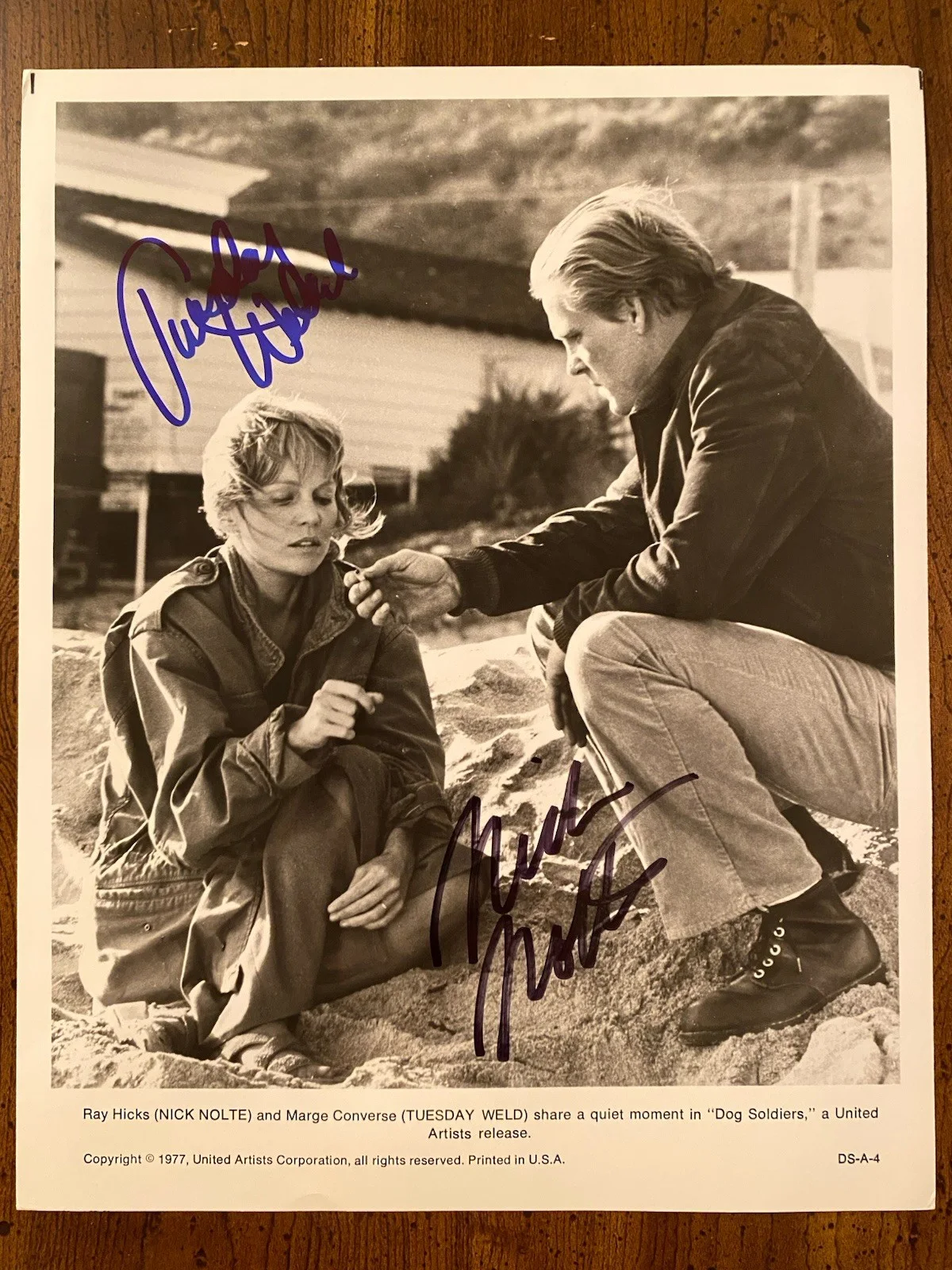 Tuesday Weld, Nick Nolte — Tuesday Weld Nick Nolte Signed Autographed Photo With COA Dog Soldiers