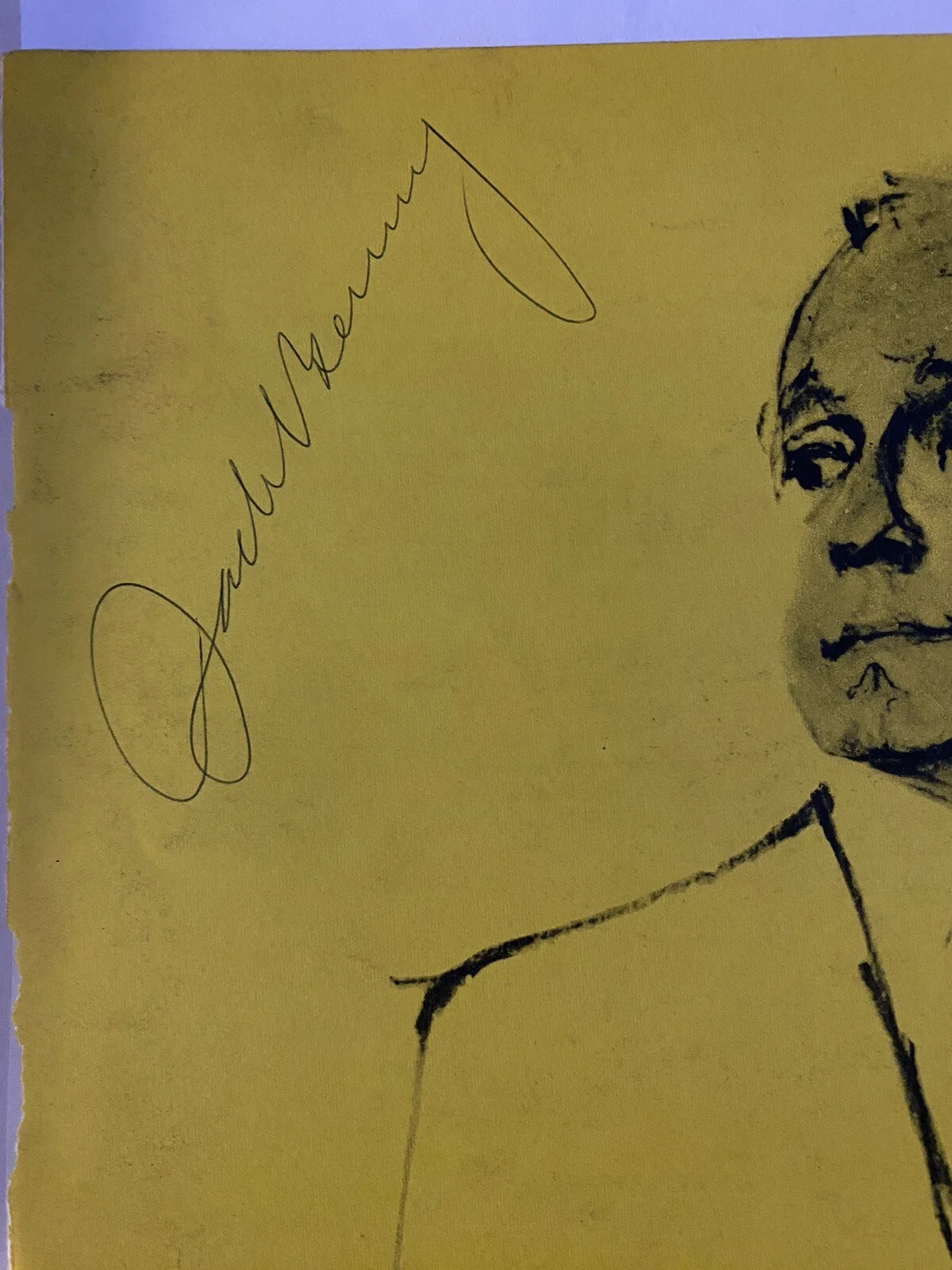Jack Benny — Jack Benny Signed Autographed Theater Program Page In Person Comedian Star, image 2