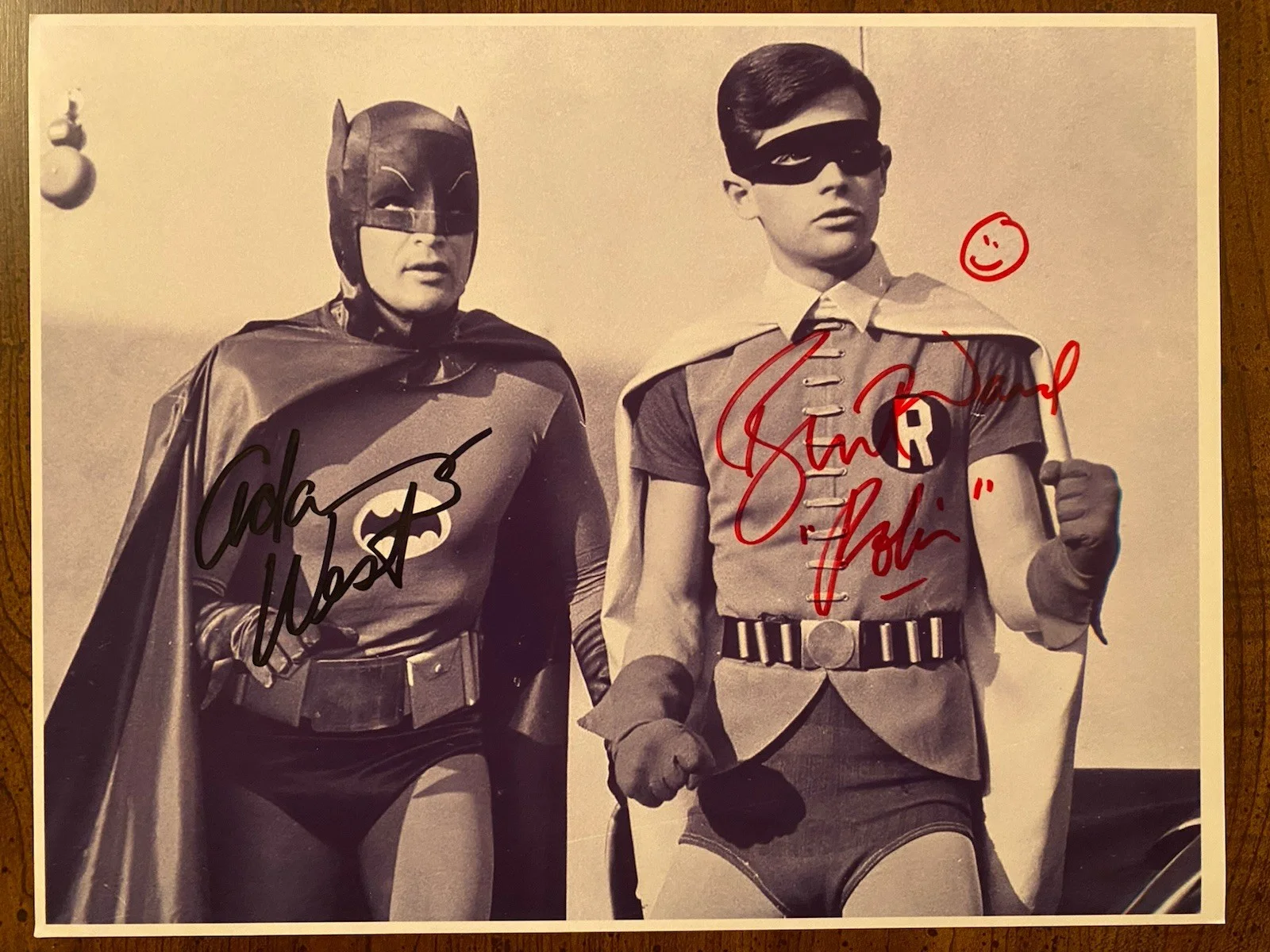 Adam West, Burt Ward — Adam West Burt Ward Signed Autographed Photo With COA Batman 66 Robin Both Dual