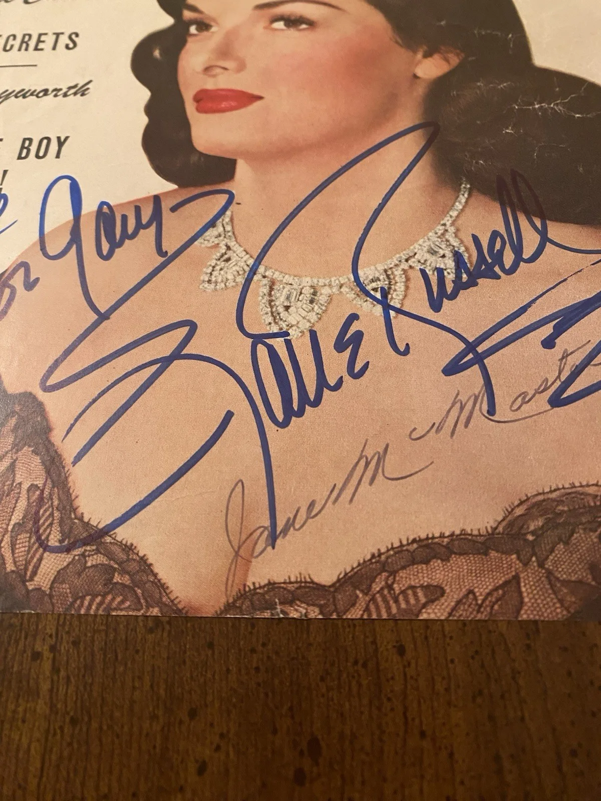 Jane Russell — Jane Russell Signed Autographed Movieland Magazine Cover With COA The Paleface, изображение 3
