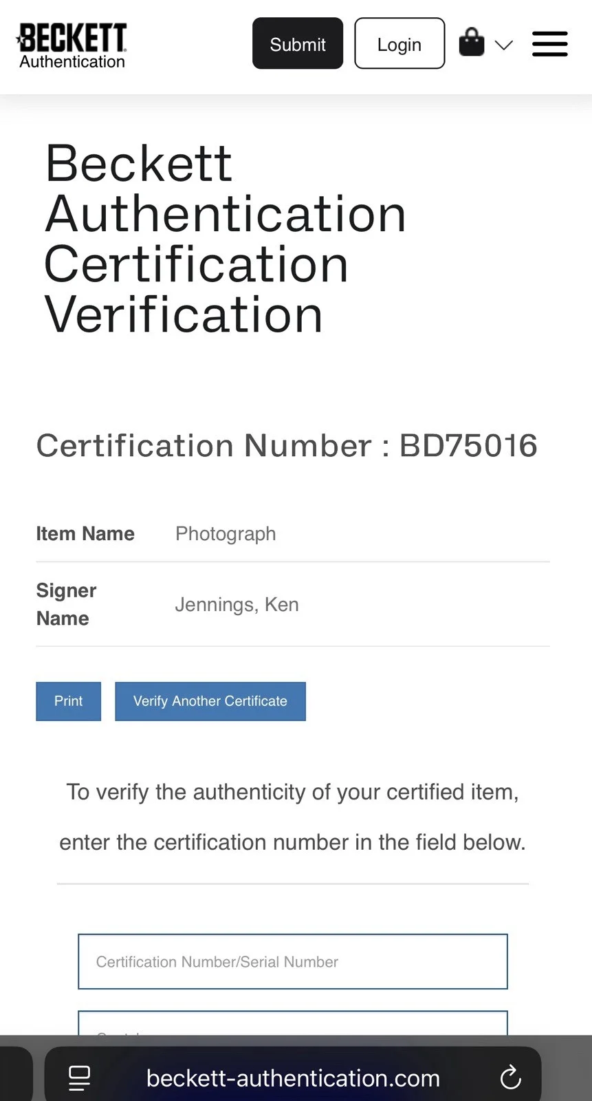 BAS COA KEN JENNINGS GREATEST JEOPARDY CHAMPION SIGNED 8x10 PHOTO, изображение 4
