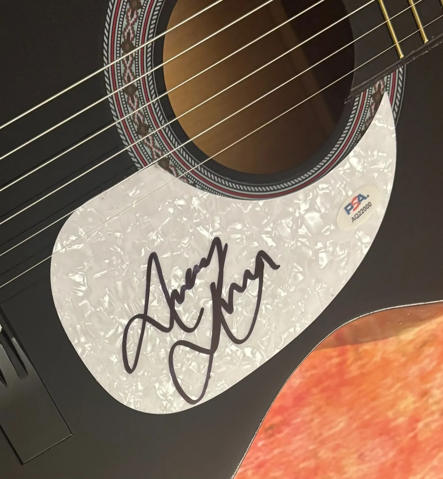 PSA Indigo & Restless Mind Star * AVERY ANNA * Signed Acoustic Guitar COA, изображение 3