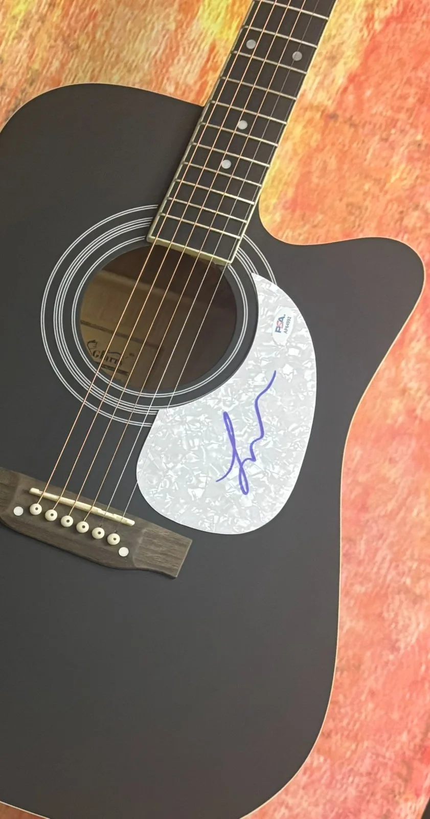 PSA 4 Non Blondes Star * LINDA PERRY * Signed 41" Acoustic Guitar PROOF COA, изображение 4