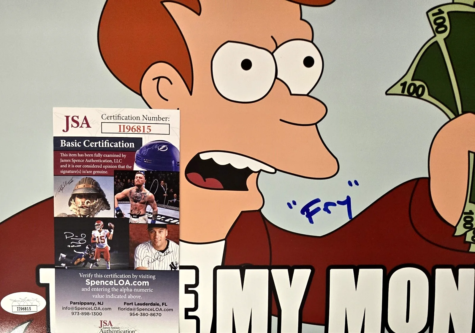 BILLY WEST — Billy West Signed Photo Philip Fry Futurama Autograph Meme 11x14 JSA COA 815, изображение 2
