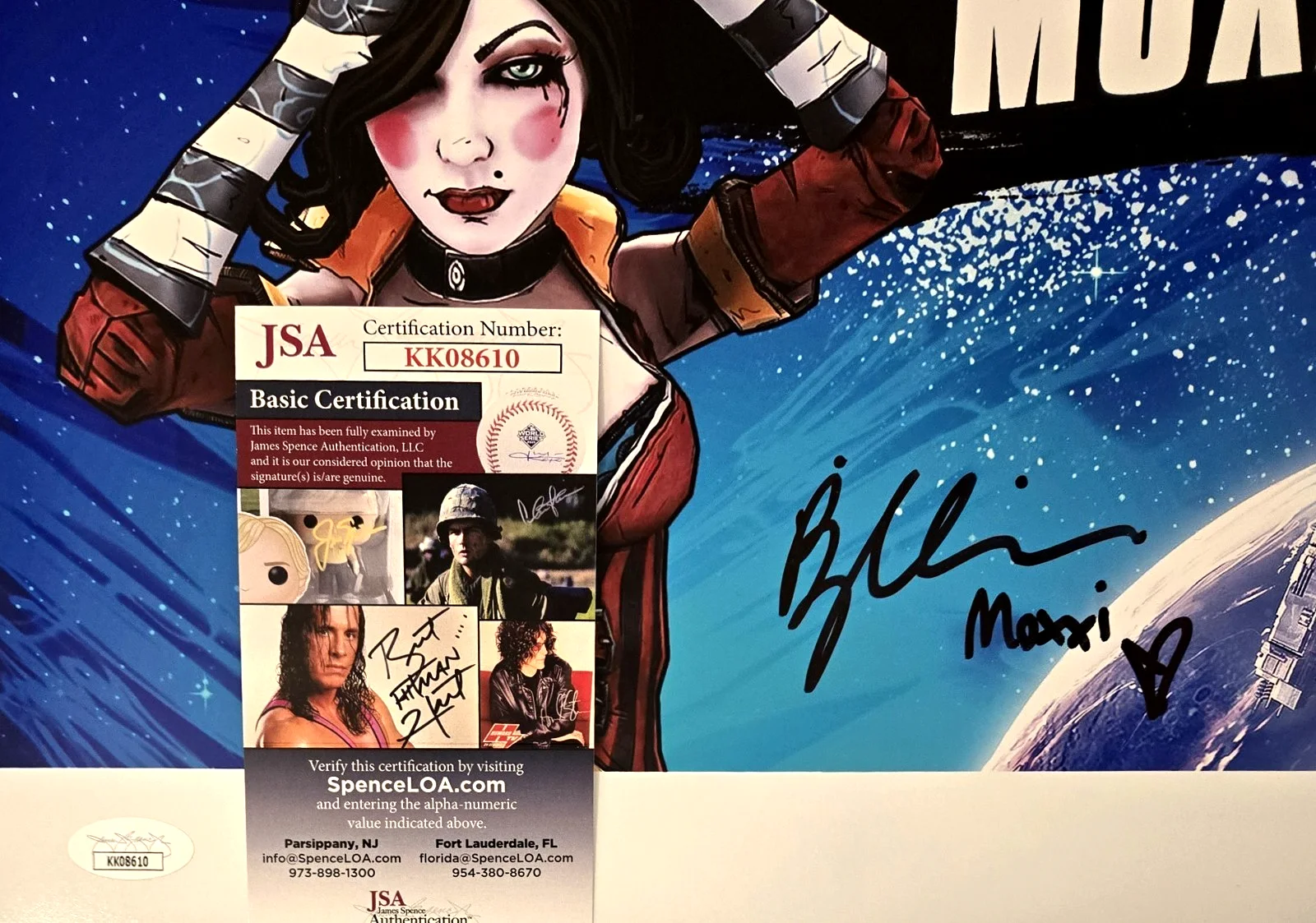 BRINA PALENCIA — Brina Palencia Signed Photo Mad Moxxi Borderlands Video Game Autograph JSA COA 0, изображение 2