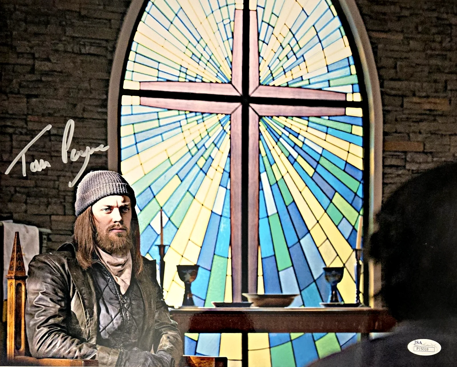 TOM PAYNE — Tom Payne Signed The Walking Dead Autograph Jesus Paul Monroe 11x14 JSA COA 018