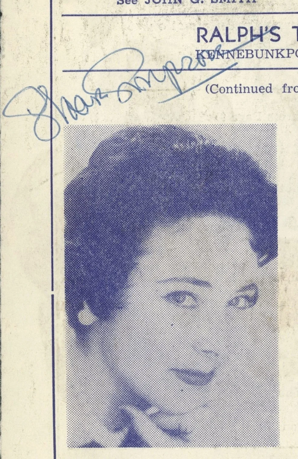 Sloan Simpson Signed Program Page, image 2