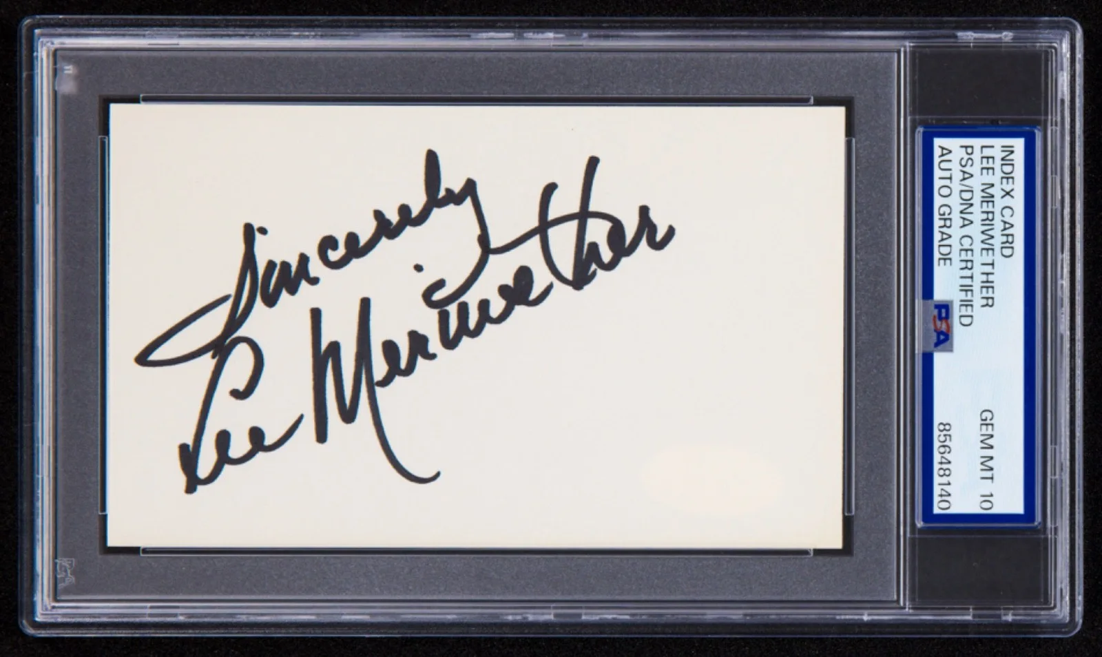 Lee Meriwether — Lee Meriwether Signed Index Card (PSA 10 Auto & JSA) Catwoman Actress Batman