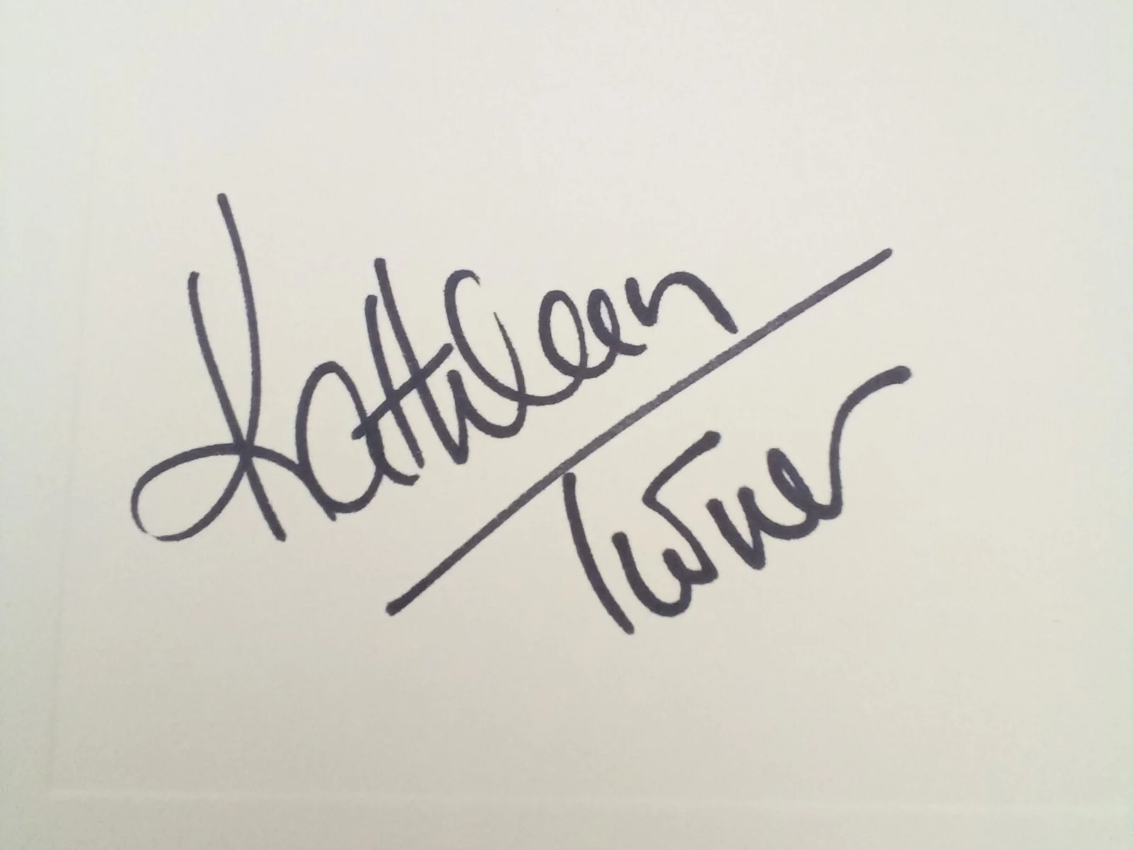 Kathleen Turner — Kathleen Turner Signed Card JSA COA -1 #, image 2