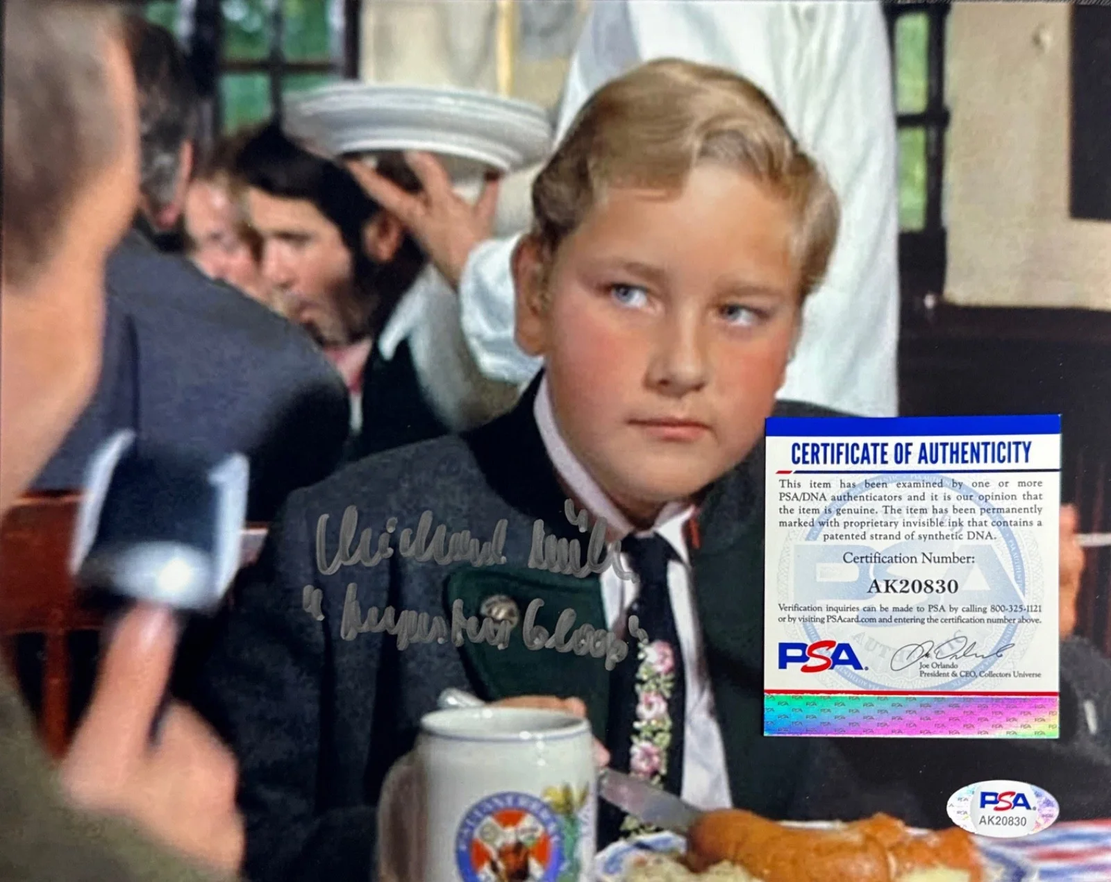 Michael Bollner — Michael Bollner Signed 8x10 Willy Wonka Augustus Gloop Photo PSA AK20830, image 2