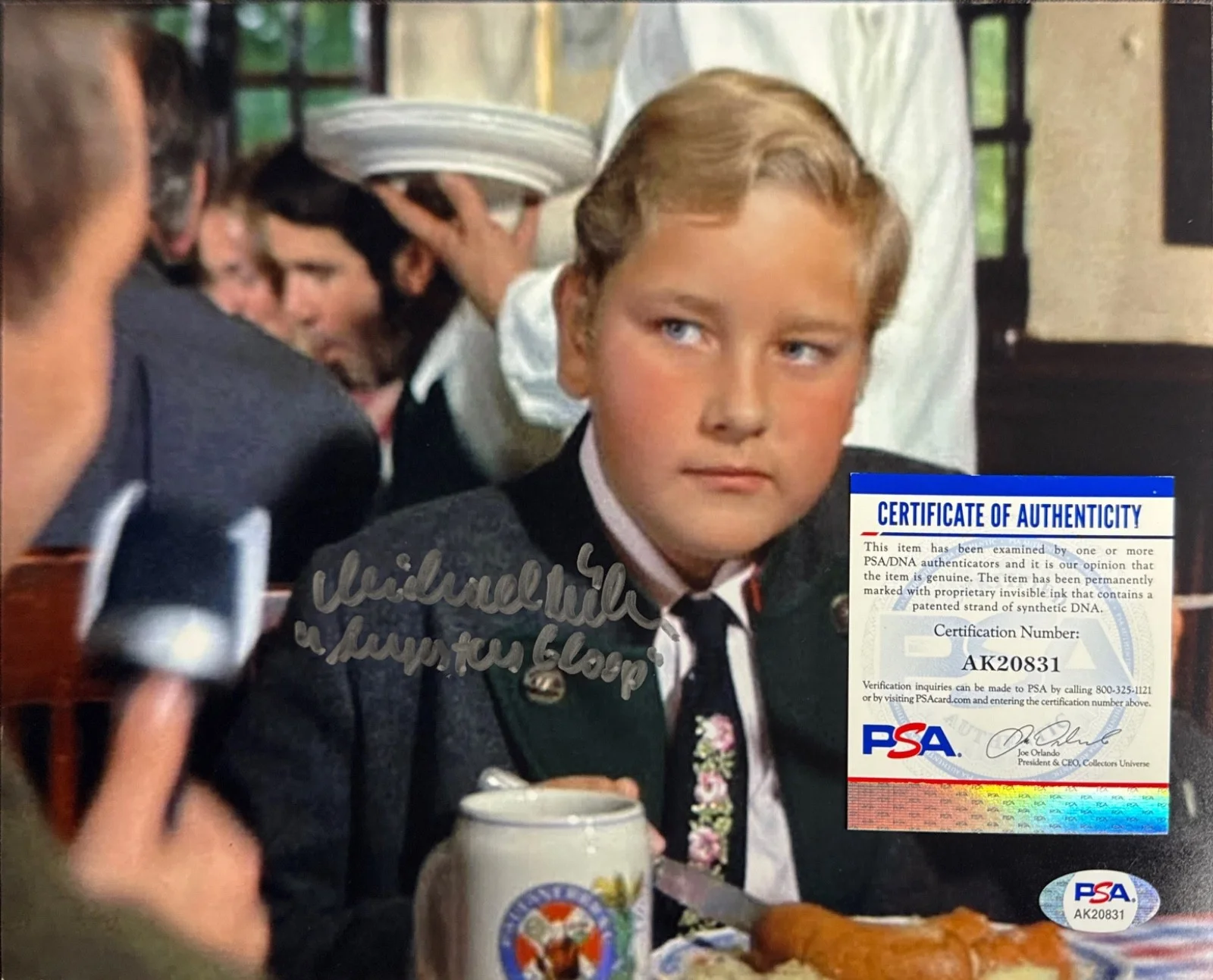 Michael Bollner — Michael Bollner Signed 8x10 Willy Wonka Augustus Gloop Photo PSA AK20831, image 2